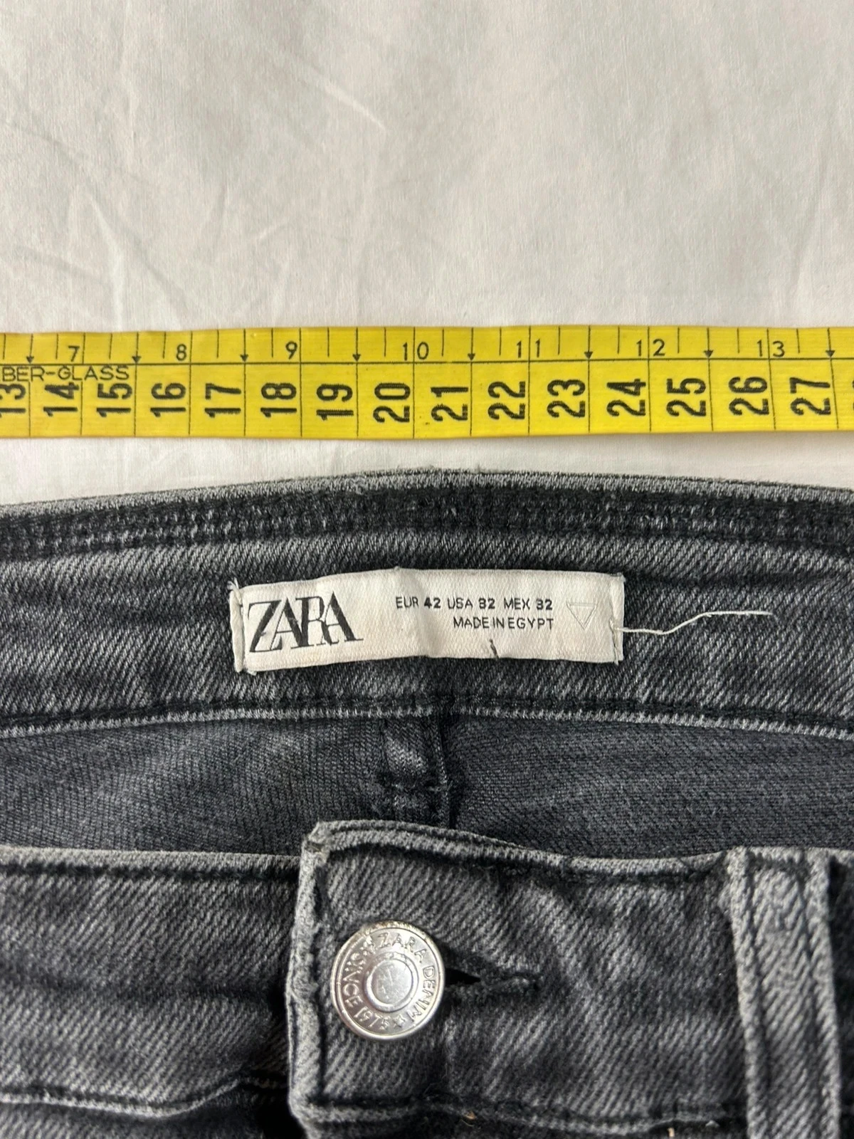 Zwarte wijd uitlopende Zara broek met gaatjes maat 42 – photo 7